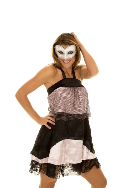 Woman wearing mask — Stock Photo, Image