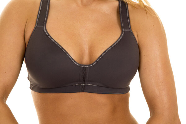 Woman in sports bra