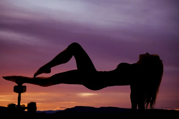 Woman doing exercises — Stock Photo, Image