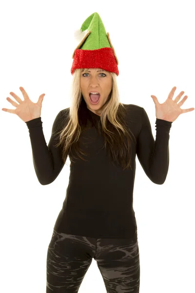 Woman with elf hat — Stock Photo, Image