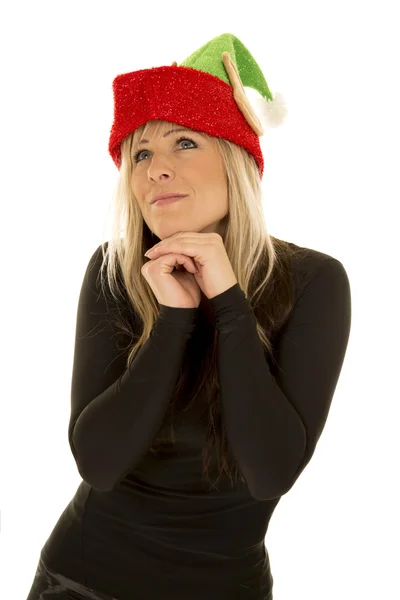 Kvinna med elf hatt — Stockfoto