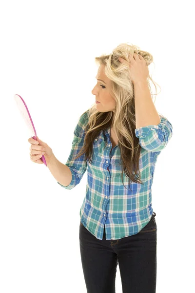 Woman holding the mirror — Stock Photo, Image