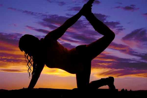 Silhouette of a pregnant woman — Stock Photo, Image