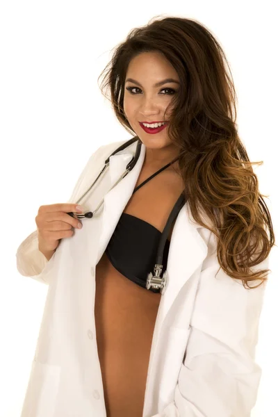 Woman doctor in bikini — Stock Photo, Image