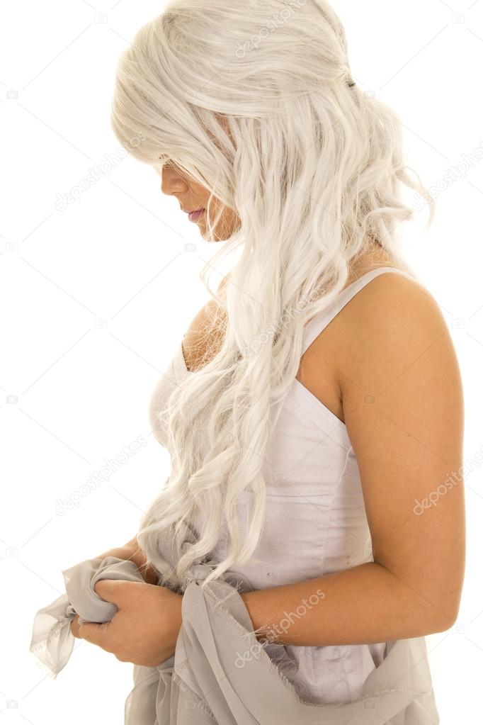 Woman with gray hair