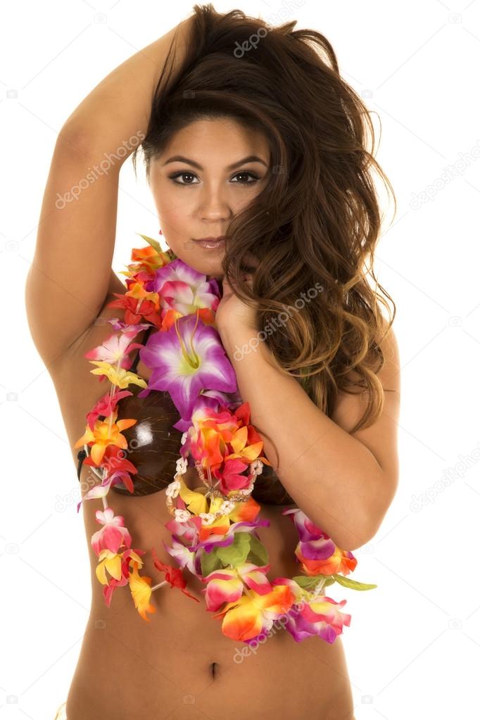 Hawaiian woman in her coconut bra Stock Photo by ©alanpoulson 68498169