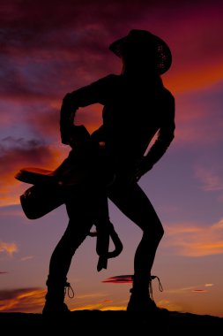 Güzel cowgirl portre