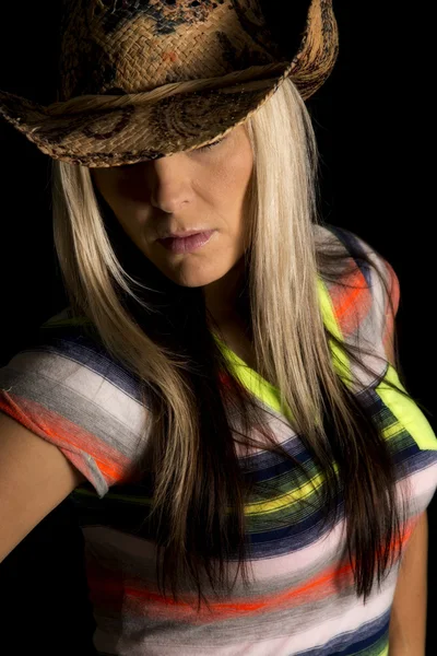 Vackra cowgirl porträtt — Stockfoto