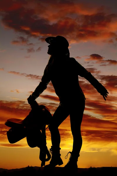 Retrato de cowgirl bonita — Fotografia de Stock