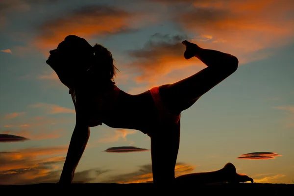 Silhouette di donna in bikini — Foto Stock