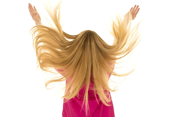 Blond woman with long hair — Stock Photo, Image