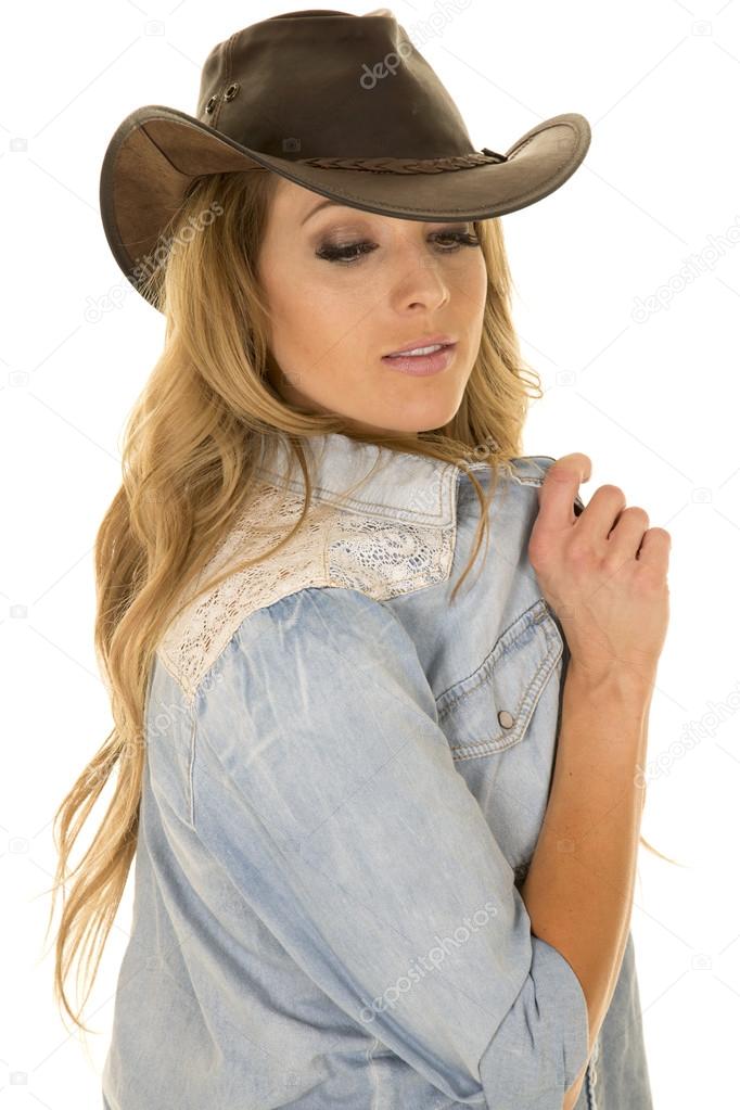 Beautiful cowgirl woman