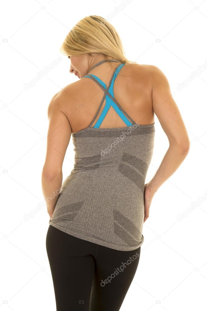 beautiful woman in fitness clothing