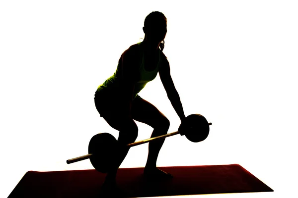 Fitness woman lifting weight — Stock Photo, Image