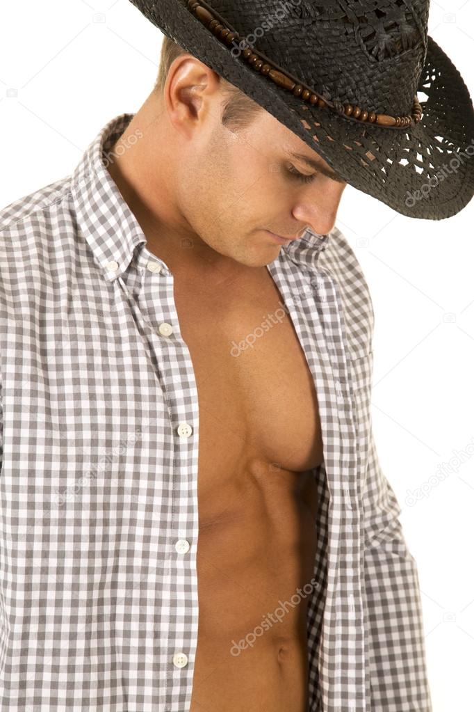 young handsome man cowboy