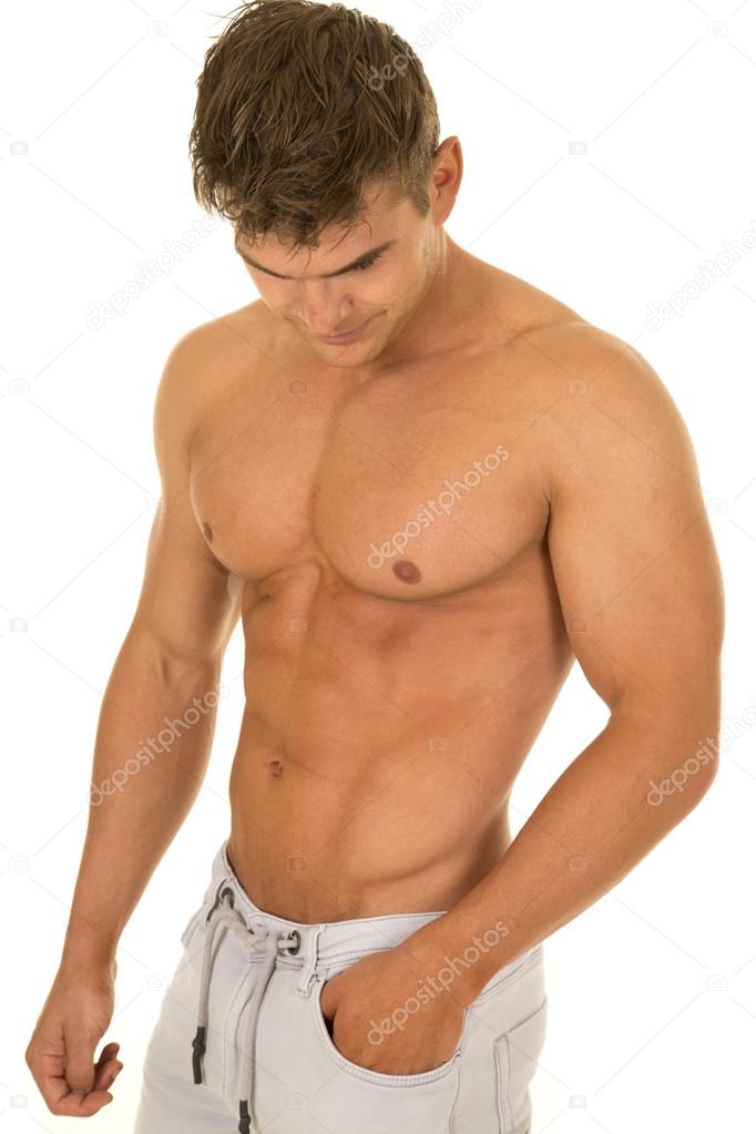 young muscular strong man