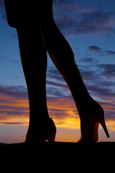 Kadının bacakları silüeti — Stok fotoğraf