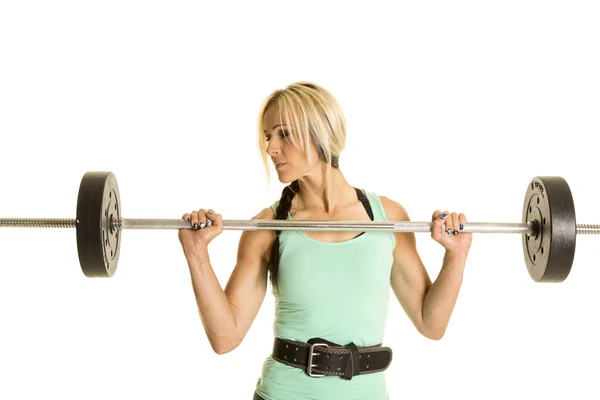 Woman exercising with weight — Stock Photo, Image