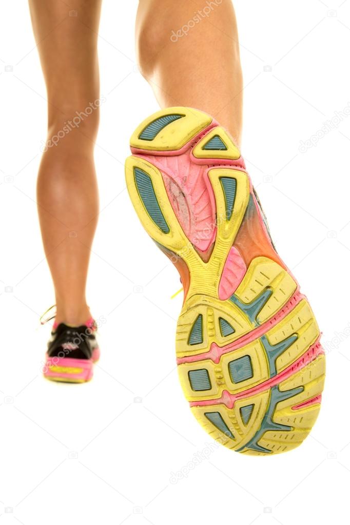woman legs in fitness shoes