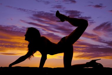 bikinili güzel kadın silüeti