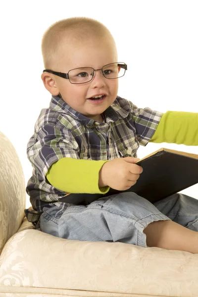 Little boy reading book — Stock Photo, Image