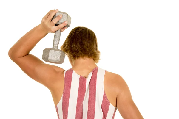 Young man doing exercices — Stock Photo, Image