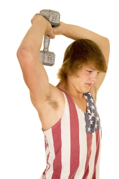 Young man doing exercices — Stock Photo, Image