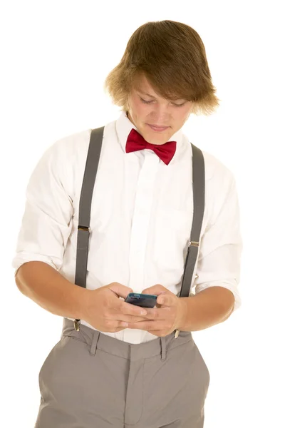 Young man with mobile phone — Stock Photo, Image