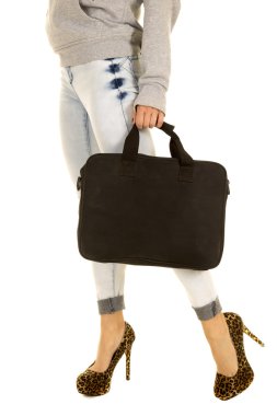 güzel bacaklar ve çanta kadın ile