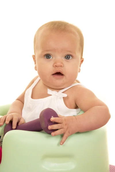 Bebé sentado con peso — Foto de Stock