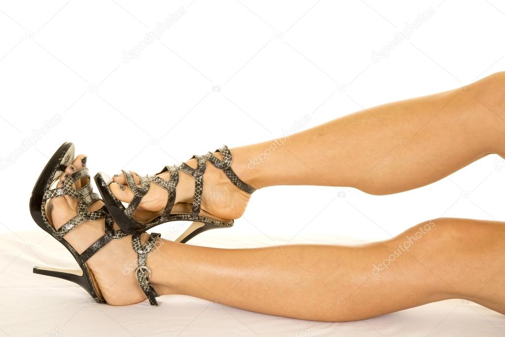 woman legs in heels shoes