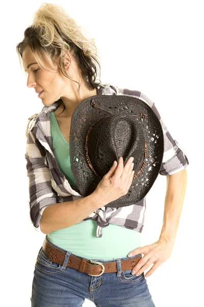 Mooie cowgirl vrouw — Stockfoto