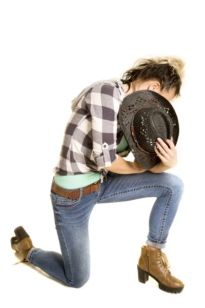 Beautiful cowgirl woman — Stock Photo, Image