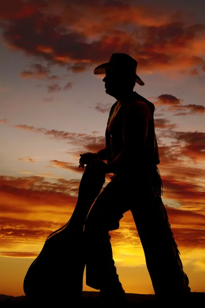 Silueta de vaquero hombre — Foto de Stock