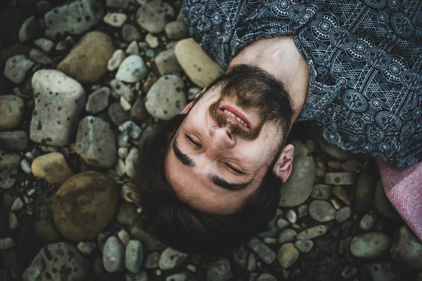 Addict man in action. The concept of drug abuse and traffic. Schizophrenia, long-term mental disorder involving a breakdown in the relation between thought, emotion, behavior, inappropriate actions.