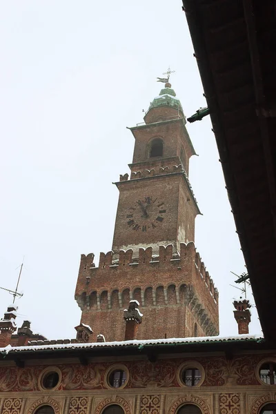 Spaziergang Historischen Zentrum Von Vigevano Mit Blick Auf Die Piazza — Stockfoto