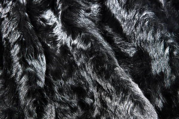 Black Goat Natural Fur Background Texture Design Animal Fell — Stock Photo, Image