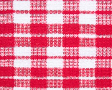 Tasarım için tekstil kırmızı ve beyaz çizgili arka plan. Çizgili Gingham kumaş dokusu. 