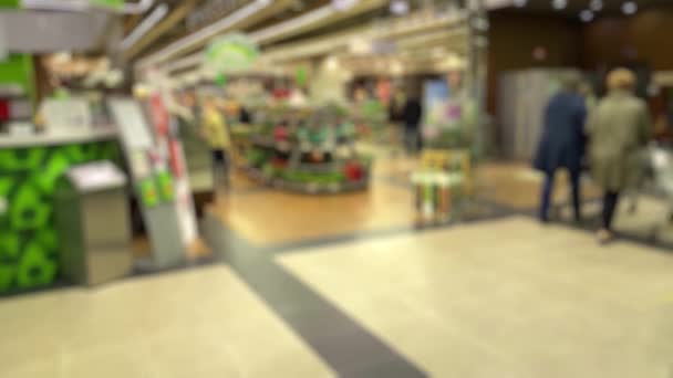 Blur Defocus Winkelcentrum Achtergrond Blured Warenhuis Voor Achtergrond Abstract Winkelwinkel — Stockvideo