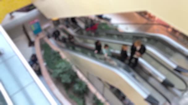 Blur Desfoque Shopping Center Fundo Loja Departamento Blured Para Fundo — Vídeo de Stock