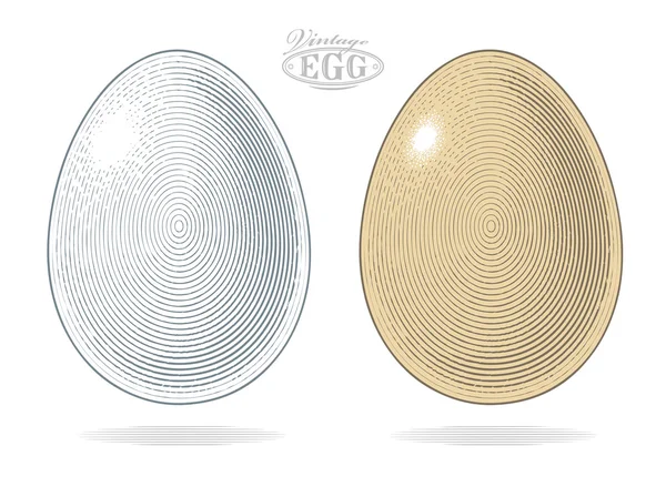 Яйцо в винтажном стиле с гравировкой Лицензионные Стоковые Векторы