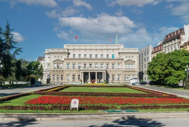 Belgrad, Sırbistan. 30 Haziran. 2020 yılı. Sırbistan 'ın başkenti Belgrad' daki Eski Saray (Stari Dvor) manzarası 1881-1884 yılları arasında inşa edildi.