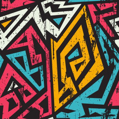 Afrika geometrik grunge etkisi ile sorunsuz.