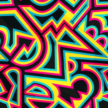 Gökkuşağı geometrik seamless modeli.