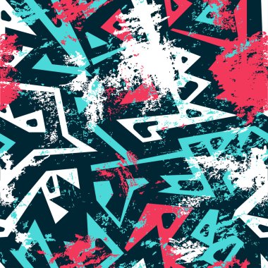 Grunge geometrik seamless modeli