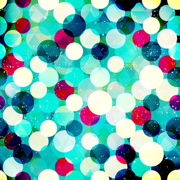 Grunge cercle motif sans couture — Image vectorielle