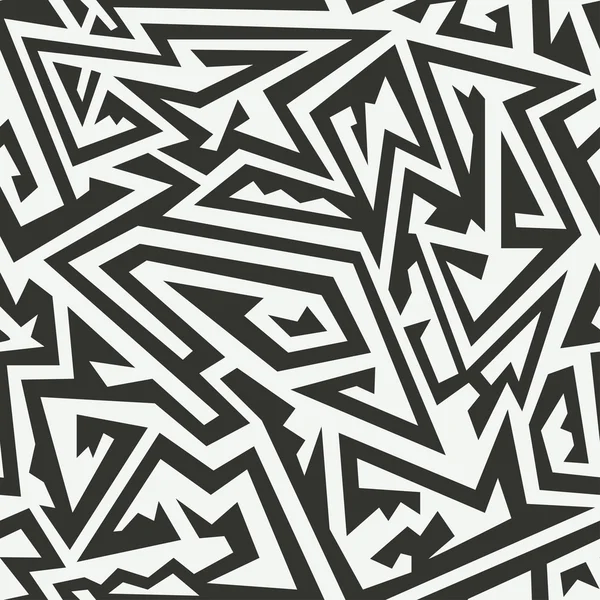 Labyrinthe monochrome motif sans couture — Image vectorielle