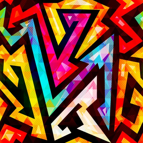 Labyrinthe de couleurs vives motif sans couture . — Image vectorielle