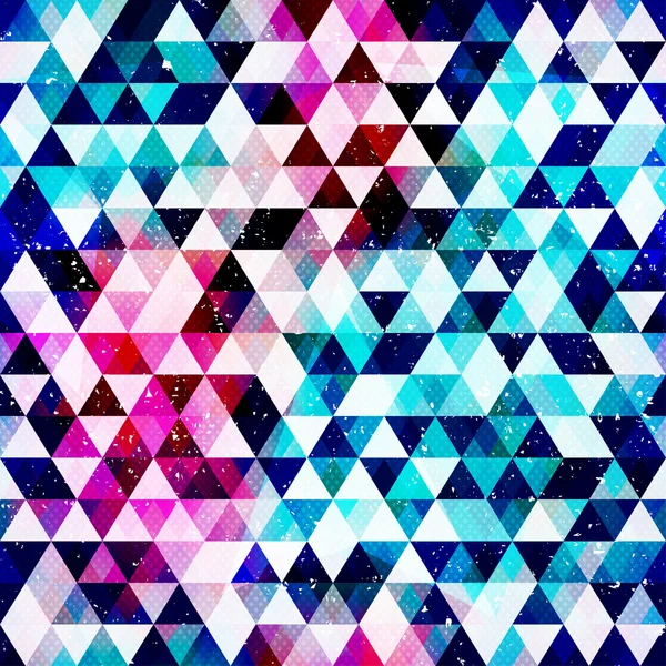 Grunge triangel seamless mönster. — Stock vektor