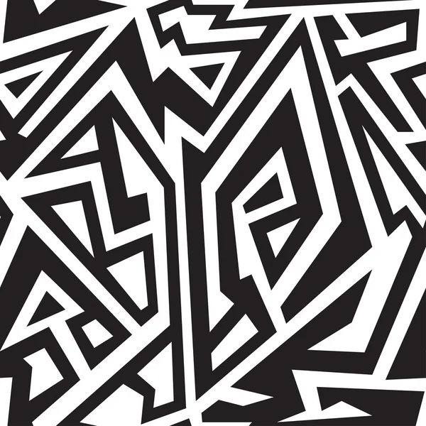 흑백 아프리카 기하학적 완벽 한 패턴. — 스톡 벡터